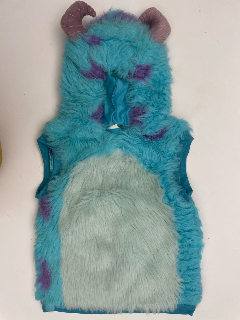 Monsters INC Sulley Blue Fuzzy Dress with Horns Costume